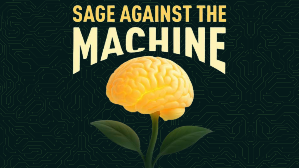 Sage Against the Machine podcast cover graphic